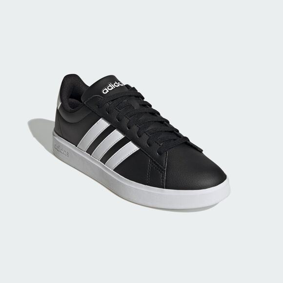 Adidas Mens Grand Court 2 Tennis Shoe Black White Size 10.5 New Casual Sneaker